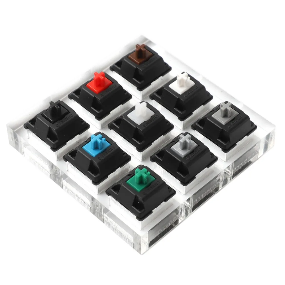9 ключей вишневый Gateron зеленый прозрачный белый серый Zealio фиолетовый Kailh Box темно