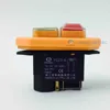 Interrupteur électromagnétique, 5 broches, 12a, 230V, bouton poussoir/Off, rouge/vert, YCZ3-A ► Photo 2/4