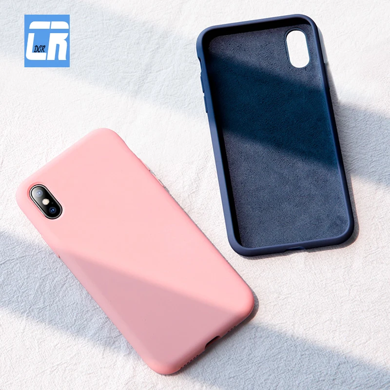 

Liquid Silicone TPU Soft Cover for iPhone XS Max XR Case Soft Phone Cover Shockproof for iPhone X XS 8 7 6 6s Plus Phone Cases