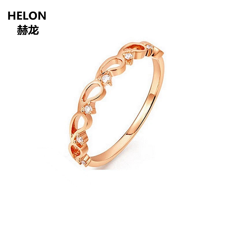 

Solid 14k Rose Gold SI/H Natural Diamonds Women Ring Engagement Wedding Anniversary Party Fine Jewelry