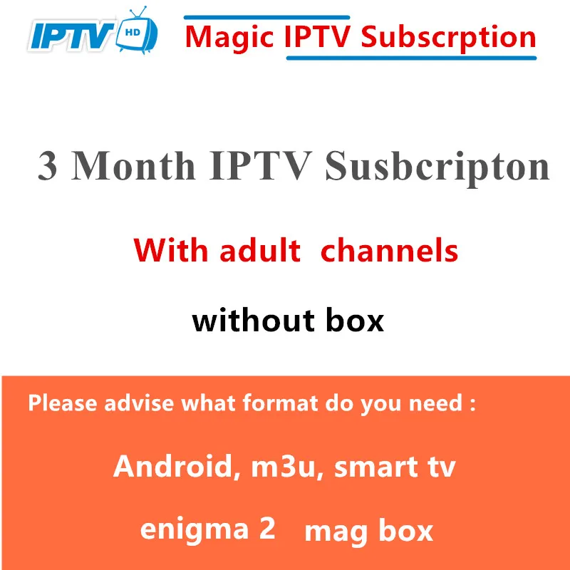 Европа IPTV подписка Франция Италия арабский Бельгия Испания Швеция Скандинавская Португалия Канада США Бразилия Smart IPTV M3U Android - Цвет: 3m IPTV with xxx