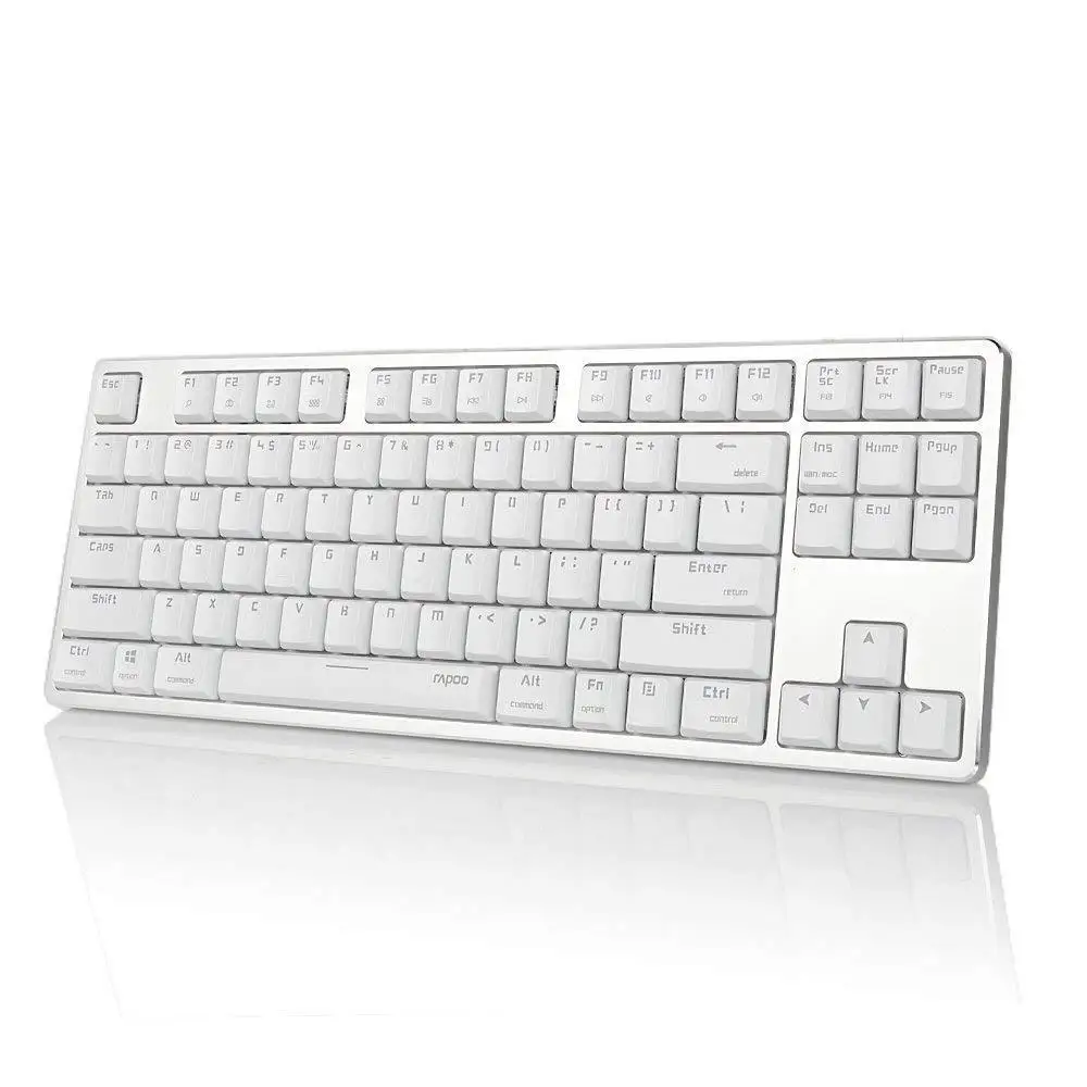 115.48€ 5% OFF|Rapoo MT500 Mechanische Tastatur Weiß Backlit, USB Abnehmbar...