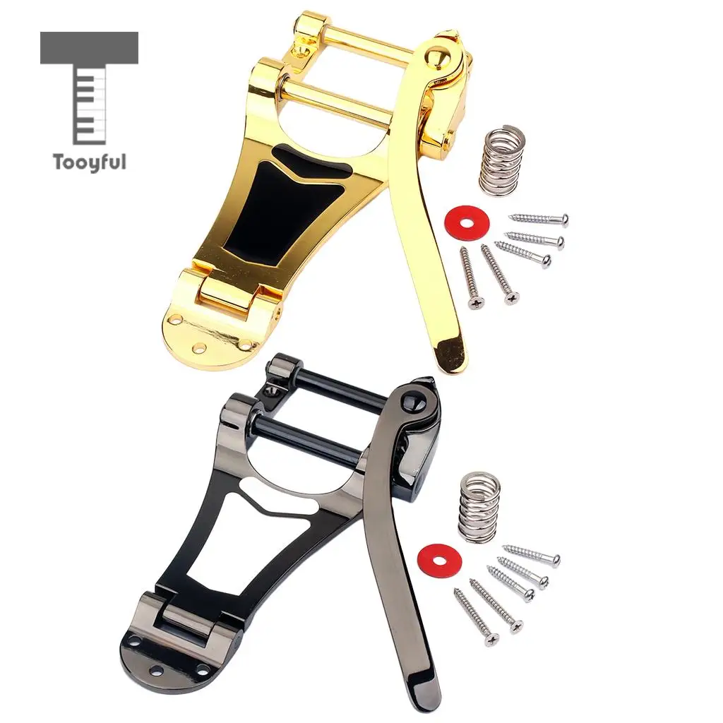 

Tooyful Replacement Parts Tremolo Vibrato Bridge Tailpiece Semi-Hollow for LP Archtop Jazz Guitar Accs