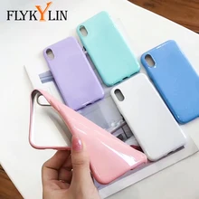 

FLYKYLIN Glitter Powder Phone Case For iphone 7 Case For iphone X 6S 6 7 8 Plus Cover Candy Color Bling Cases Cute Soft TPU Capa
