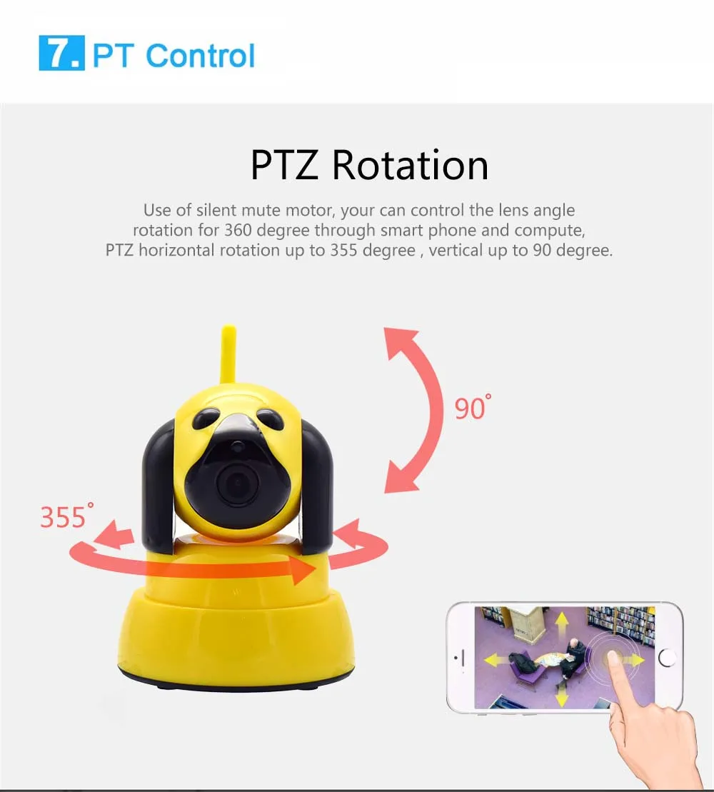 Wistino 720P Wireless IP Camera Motion Detection Home Baby Monitor IR Night Vision WiFi Camera Alarm Onvif Surveillance Security (14)
