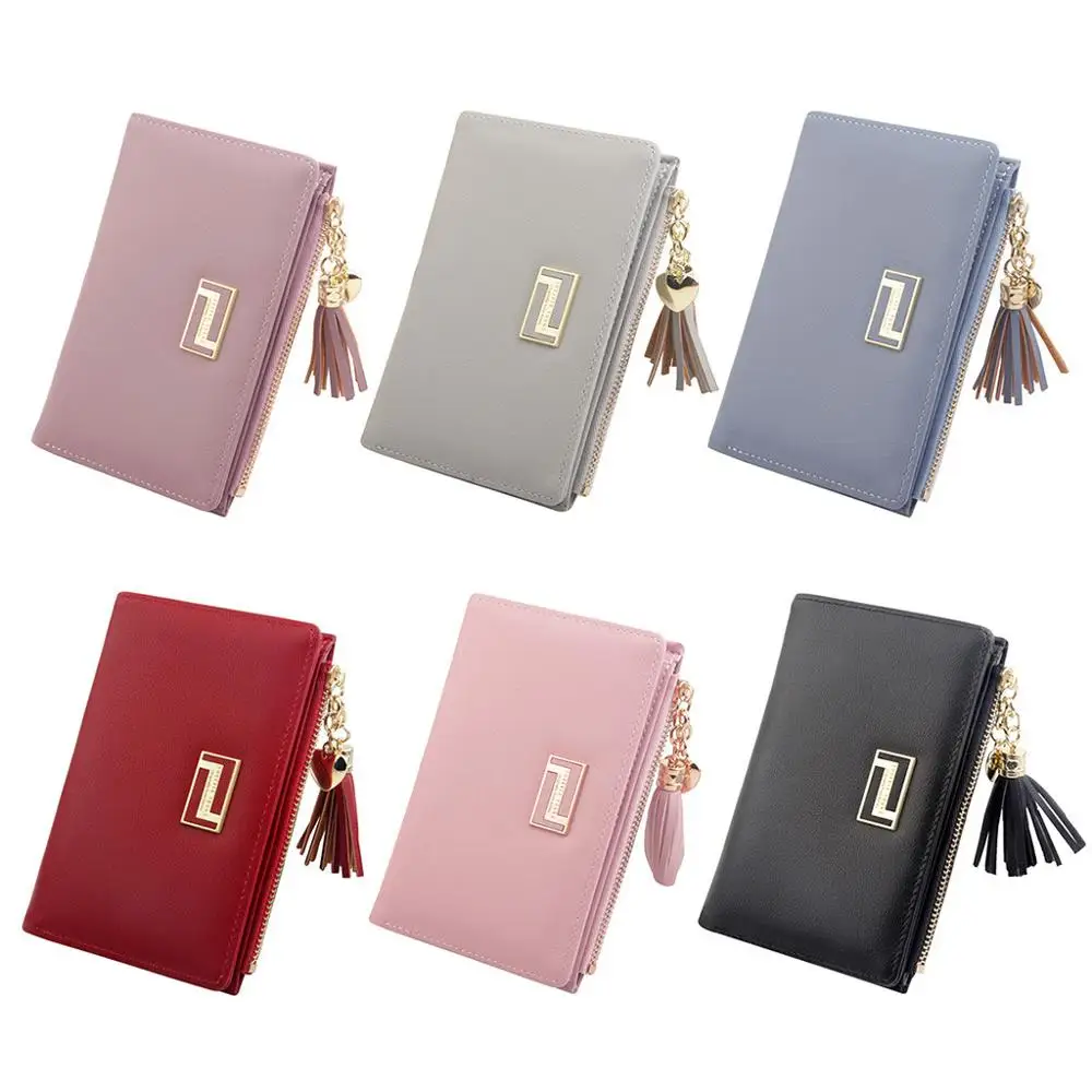 

Women Medium And Long Style Fashion Zipper Tassel Coin Purse Card Holder Bag Large Capacity Wallets High Quality $D