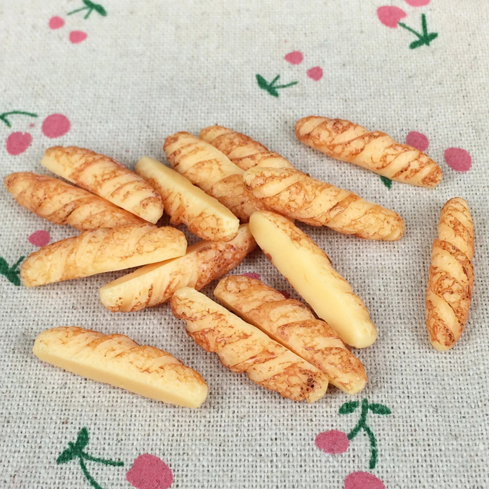 10Piece Flat Back Resin Cabochon Artificial Miniature Fake font b Food b font Bread Flat Back