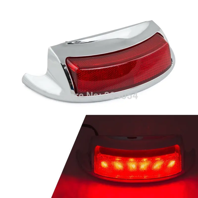 Новый Красный Линзы СВЕТОДИОДНЫЙ Задний Fender Совет Свет Для Harley Electra Glide FLHT Модели