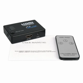 

dhl or fedex 100pcs 1080P HD Video 3to1 HDMI Switcher Splitter Converter Switch Triple 3 Port with Amplifier IR Remote Control