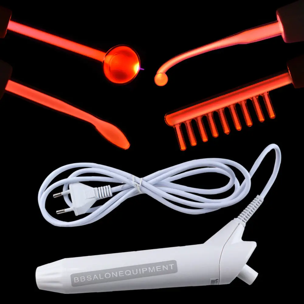 Portable High Frequency Machine With 4 Pieces Violet Orange Ray