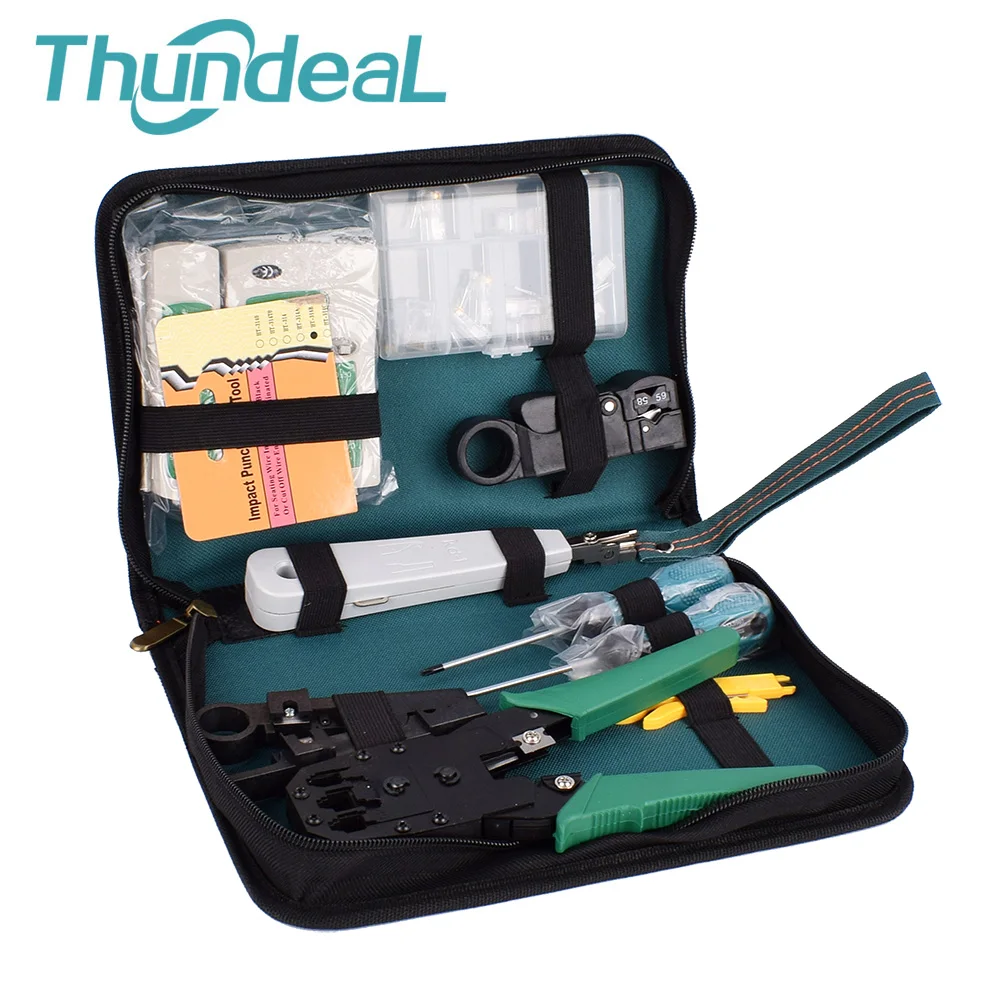 RJ45 RJ11 RJ12 LAN Network Tool Kit Cable Tester Crimp Crimper Plug Pliers 9in1