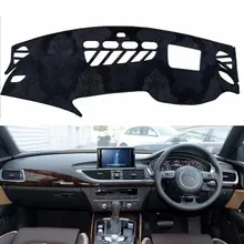Для Audi A7 S7 Sportback 2007 2012 фланель приборной панели крышки тире колодки коврик в машину козырек от солнца изготовленный на заказ