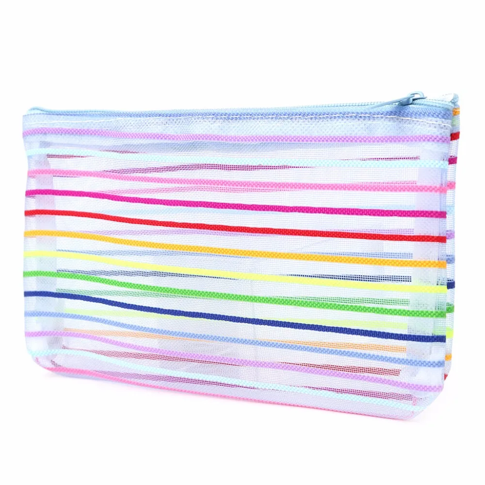 Thinkthendo الزينة المنظم حقيبة ماكياج التجميل حقيبة الحقيبة للسفر المرأة عارضة جديد أزياء المرأة النايلون شبكة أكثر سخونة