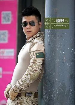 

tactical military men with knee pads multicamo military shirt S-XXL