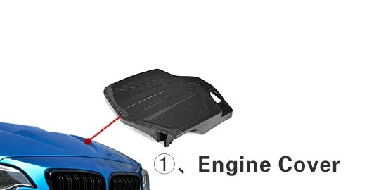 Карбоновые крышки двигателя для BMW F87 M2 Base Coupe 2 двери 2 серии