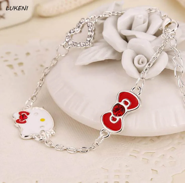 1 Pcs/set Cute Sweet Kawaii Charm Bracelets Female Hello Kitty Bracelet
