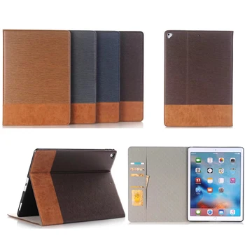 

For Funda iPad Pro 12.9 2017 Case Patchwork Cross Pattern Wallet Folio Flip Stand Magnetic Card Slot Leather Cover Sleep Wake UP