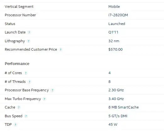 Intel Laptop Cpu I7 2820qm 2 3ghz To 3 4ghz 8m Sr012 Pga988 Turbo Boost Support Hm65 Hm67 Hm76 Hm77 Chipset 8 Thread Cpus Aliexpress