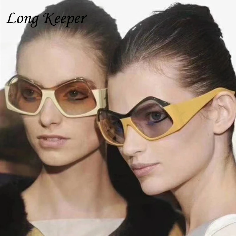 

LongKeeper Fashion Oversized Sunglasses Cool Arrow Style Personality Irregular Sun Glasses Female Cateye Eyewear Female UV400