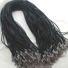 Высокое качество застежкой омар 2.5 мм Воск линии кожаный шнур Для женщин воротник колье Цепочки и ожерелья и кулон DIY ювелирных Интимные аксессуары 50 шт. b482