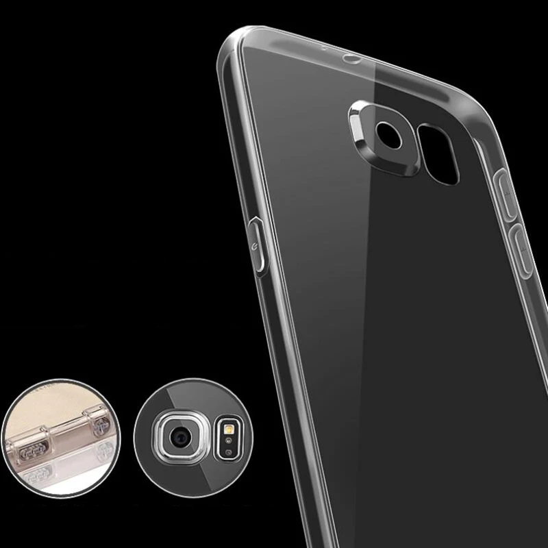

Case for Samsung Galaxy S7 EDGE Cases S7edge s10 plus lite j4 j6 Silicone TPU Transparent Soft Cover Slim UltraThin + Dust Plug