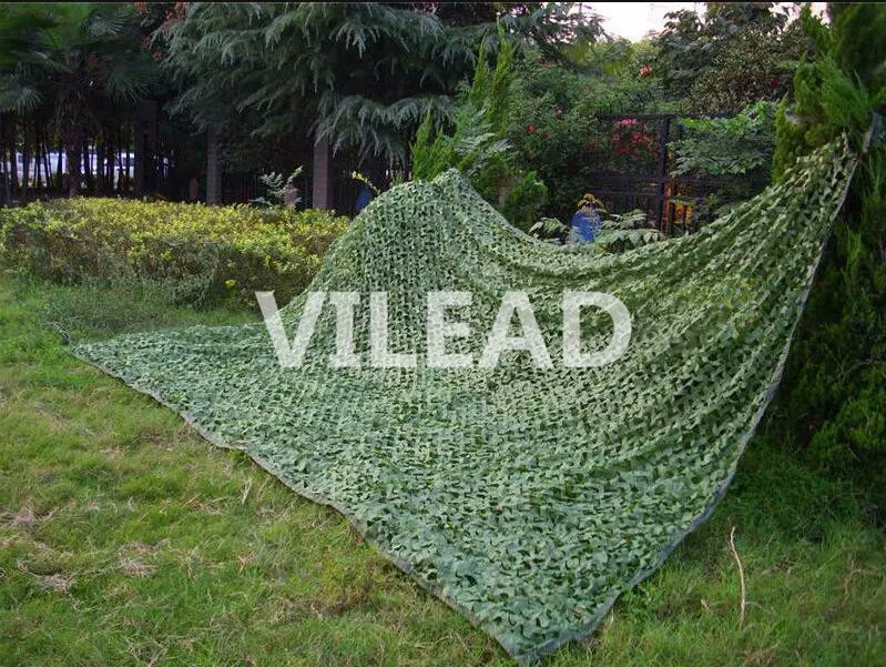 VILEAD 2.5x10M Filet Camo Netting Green Digital Camouflage Mesh Netting