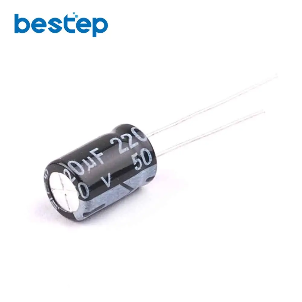 50PCS 220uF 50V 8*12 Electrolytic Capacitor