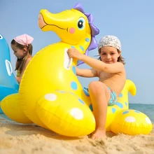 115x72cm summer plastic swimming pool sea horse swim ring pools adult kids baby intex large inflatable animal swimming pools