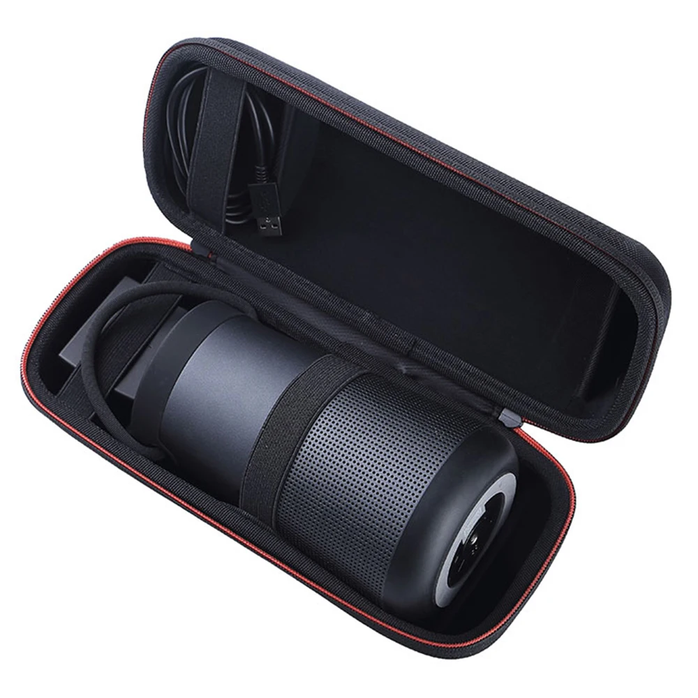 PU Ochranný reproduktor Box Pouch Cover Bag Pouzdro pro Bose SoundLink Revolve + Plus Bluetooth reproduktor-Fit pro Plug & kabely (s pásem)  t