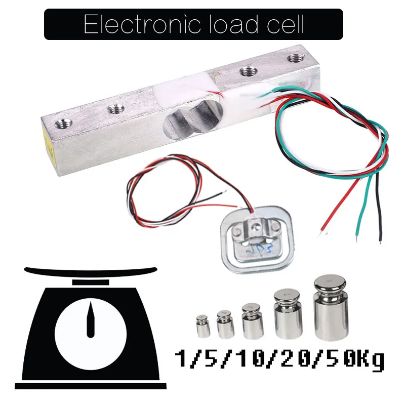 

YZC-133 Model 5-10V DIY 1/5/10/20/50kg Load Cell High Performance Scale Weight Sensor Inductor Transducer Electronic Scale Load