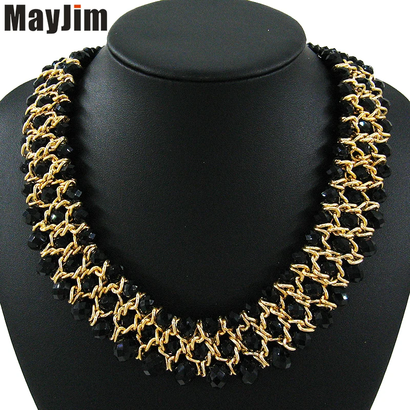 Заявление ожерелье женская мода 2017 vintage choker воротник золотая цепь большой