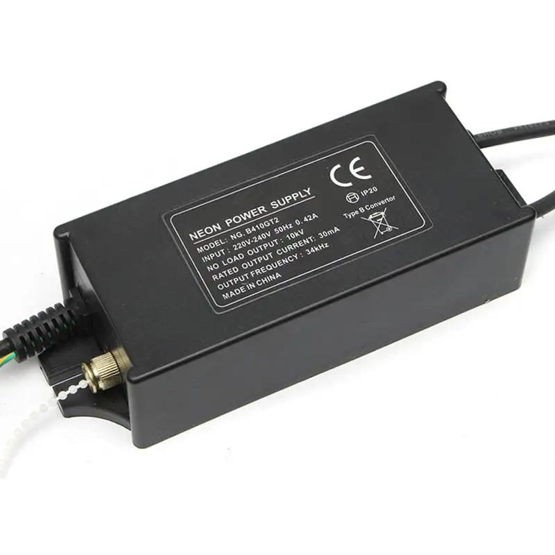 

10000V 10KV 30mA Electronic Flexible Neon Transformer Power Supply Adapter Rectifier 100W 220-240V