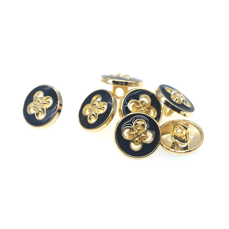 10pcs/lot 12mm Metal New Fashion Decorative Buttons High Quality Flower Buttons For Men Shirt