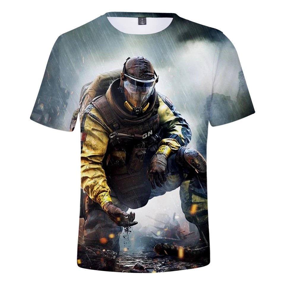 LUCKYFRIDAYF 2018 Top Games Rainbow Six Siege 3D Print T-shirt SHORT SLEEVE Game T-shirt Men's Clothing R6 F Print Men's T-shirt LUCKYFRIDAYF 2018 Top Games Rainbow Six Siege 3D Print T-shirt SHORT SLEEVE Game T-shirt Men's Clothing R6 F Print Men's T-shirt