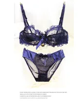 2014 Summer very sexy lace transparent thin plus size Bra & Brief Sets brand fashion luxury femal Intimates free shipping