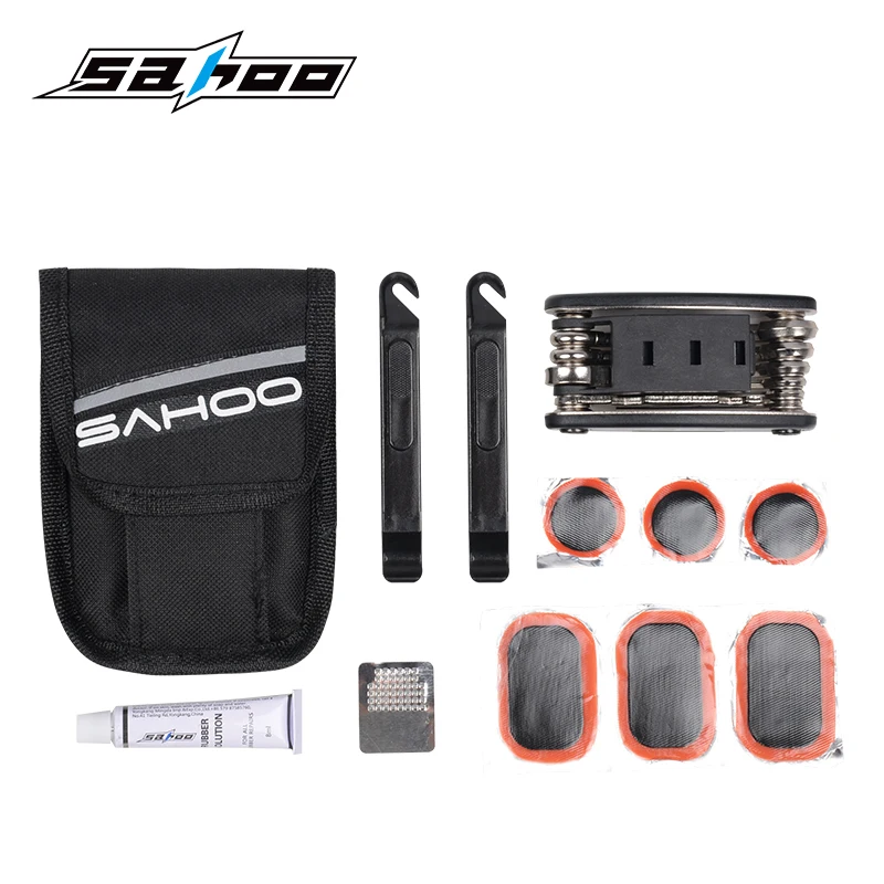 Sahoo bicicleta mountain bike tire repair kit de herramientas de
