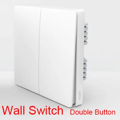 Умный домашний светильник Xiaomi Aqara, Беспроводной Выключатель ZiGBee, настенный выключатель через приложение для смартфона, пульт дистанционного управления - Цвет: Wall two Key