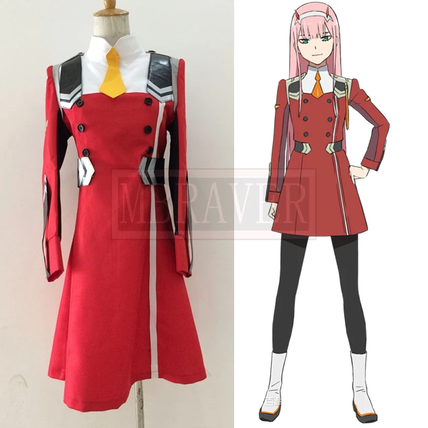 

Anime DARLING in the FRANXX 02 Cosplay Costume Zero Two Dress Costume Custom Made