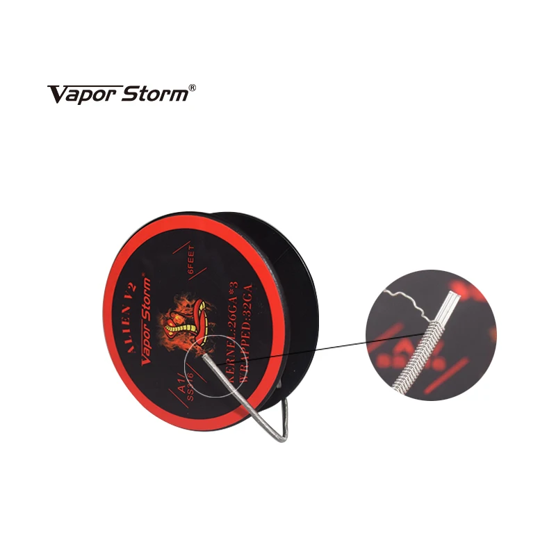 Готовые ni80 катушка A1 SS316 провода Alien V2 высокой плотности 2/3/4 Core Fused Clapton с