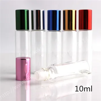 

10Ml glass roll on bottle perfume bottle with roller 10cc empty cosmetic bottle Travel Packing Container for essential oil
