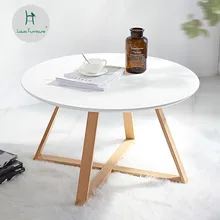 Луи моды Северной Европы гостиной твердой древесины современная маленькая семья творческий белый простой чайный столик