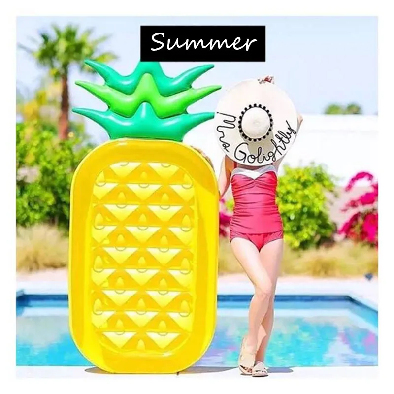 188cm 74 inch Swimming Pool Inflatable Pineapple Air Mattresses Swim