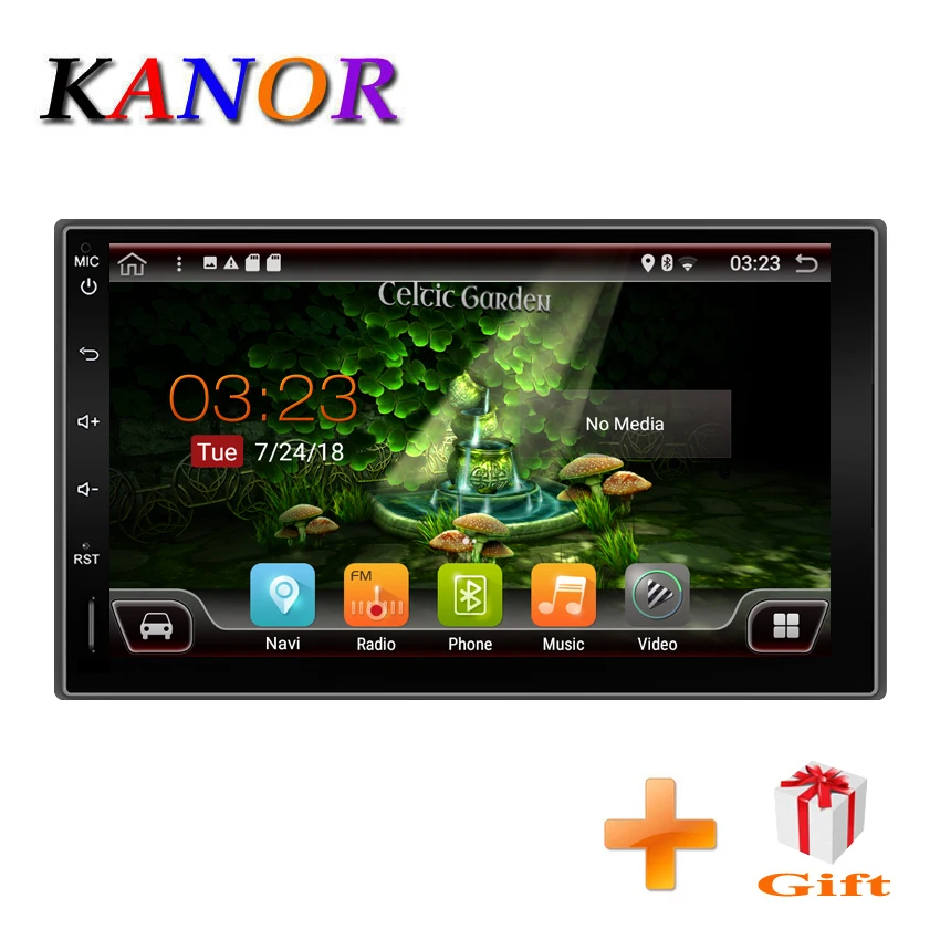 

KANOR Quad Core 2+32G 2 Din Android 7.1 Car Audio Stereo Radio With GPS WiFi Universal GPS Navigation Video Head Unit For Nissan