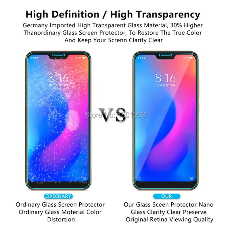 Закаленное Стекло для Xiaomi Redmi 6 Pro 5 84 &quotЭкран протектор Чехол закаленное защитная
