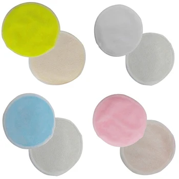 

10 Pcs Makeup Remover Pads Bamboo Fiber Soft Washable Reusable Facial Skin Care Nursing Pads Cloth For Girls Women