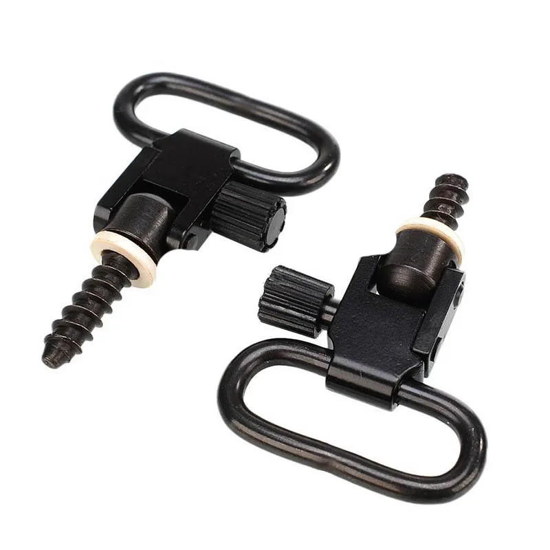 

2Pcs Quick Detach Sling Swivels Stud 1'' Hunt Accessories Kit For Gun Rifle Hunting W/Screws QD Sling Mount