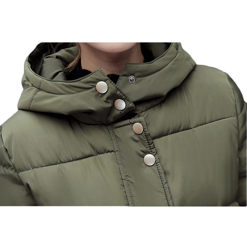 New Cotton red Europe caramel Wadded Blue Female Color Slim Women navy Coat Parkas Jacket 2017 gray Thick Winter And Xh1053 Hooded Long Russia Padded Solid Black rrfxqa
