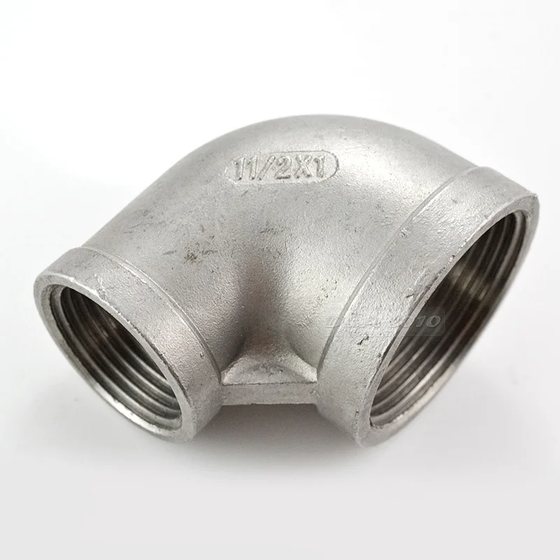 1-1/2&quotX1" Threaded Elbow Reducer Pipe Fitting F/F 90 Degree angled Stainless Steel SS304 | Обустройство дома
