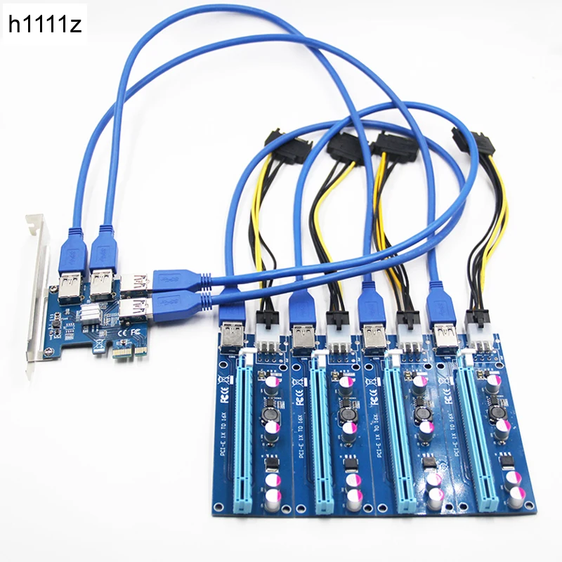 

NEW Add in Card PCIe 1 to 4 PCI Express 16X Slots Riser Card PCI-E 1X to External 4 PCI-e Slot Adapter PCIe Port Multiplier Card