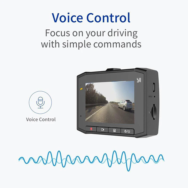 Оригинальный YI Ultra Dash camera Card черный Разрешение 2 7 K A17 A7 двухъядерный чип голосовое